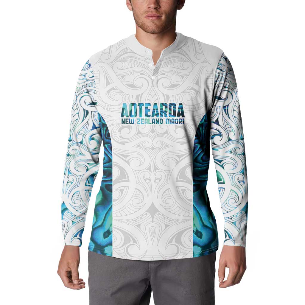 Custom New Zealand Aotearoa Button Sweatshirt Maori Paua Shell Indigenous - Aussie Hoodie