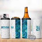 Custom New Zealand Aotearoa 4 in 1 Can Cooler Tumbler Maori Paua Shell Indigenous - Aussie Hoodie