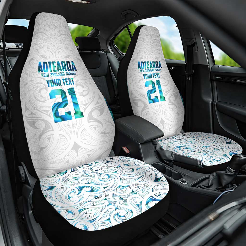 Custom New Zealand Aotearoa Car Seat Cover Maori Paua Shell Indigenous - Aussie Hoodie