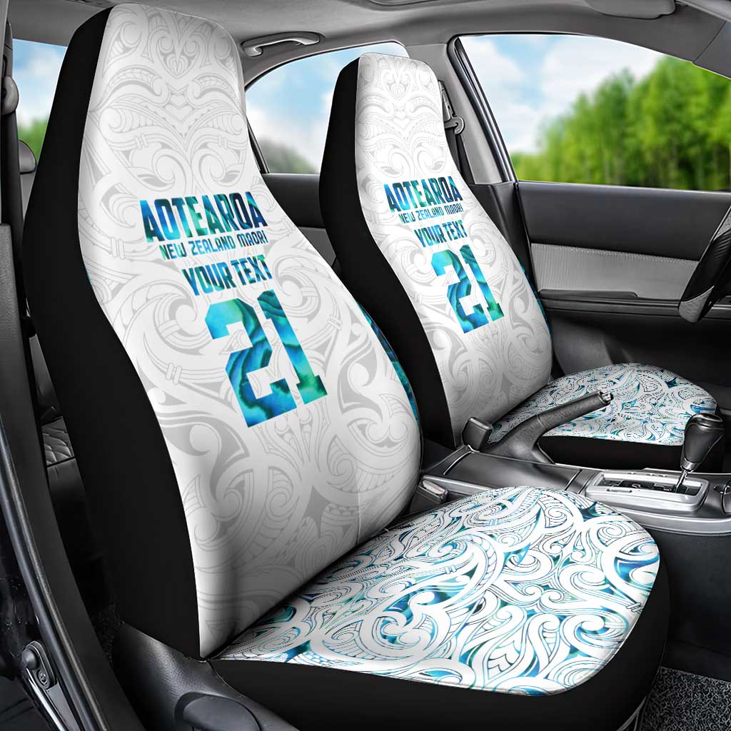 Custom New Zealand Aotearoa Car Seat Cover Maori Paua Shell Indigenous - Aussie Hoodie
