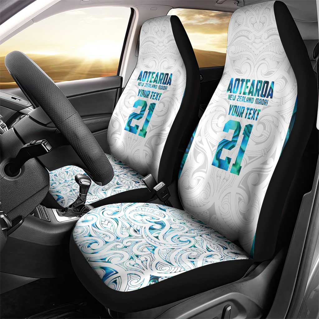 Custom New Zealand Aotearoa Car Seat Cover Maori Paua Shell Indigenous - Aussie Hoodie