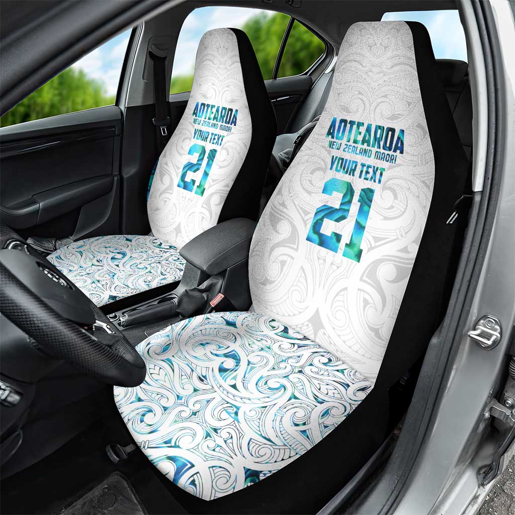 Custom New Zealand Aotearoa Car Seat Cover Maori Paua Shell Indigenous - Aussie Hoodie