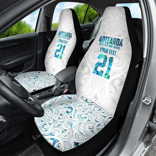 Custom New Zealand Aotearoa Car Seat Cover Maori Paua Shell Indigenous - Aussie Hoodie