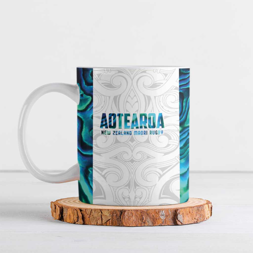 Custom New Zealand Aotearoa Ceramic Mug Maori Paua Shell Indigenous - Aussie Hoodie