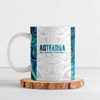 Custom New Zealand Aotearoa Ceramic Mug Maori Paua Shell Indigenous - Aussie Hoodie