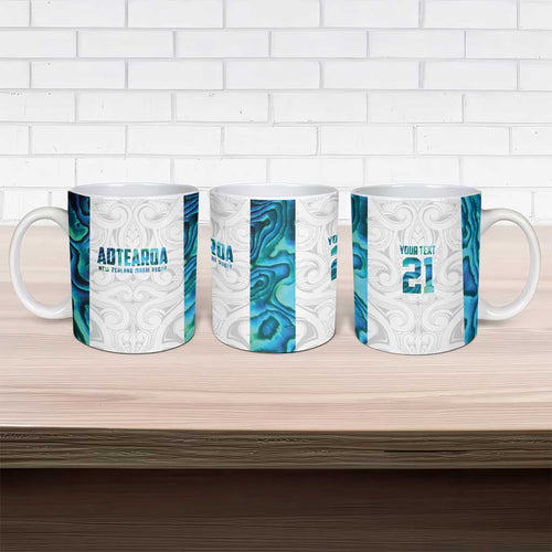 Custom New Zealand Aotearoa Ceramic Mug Maori Paua Shell Indigenous - Aussie Hoodie