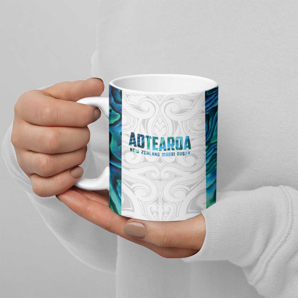 Custom New Zealand Aotearoa Ceramic Mug Maori Paua Shell Indigenous - Aussie Hoodie