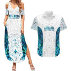 Custom New Zealand Aotearoa Couples Matching Summer Maxi Dress and Hawaiian Shirt Maori Paua Shell Indigenous - Aussie Hoodie