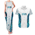 Custom New Zealand Aotearoa Couples Matching Tank Maxi Dress and Hawaiian Shirt Maori Paua Shell Indigenous - Aussie Hoodie