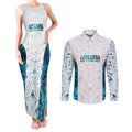 Custom New Zealand Aotearoa Couples Matching Tank Maxi Dress and Long Sleeve Button Shirt Maori Paua Shell Indigenous - Aussie Hoodie