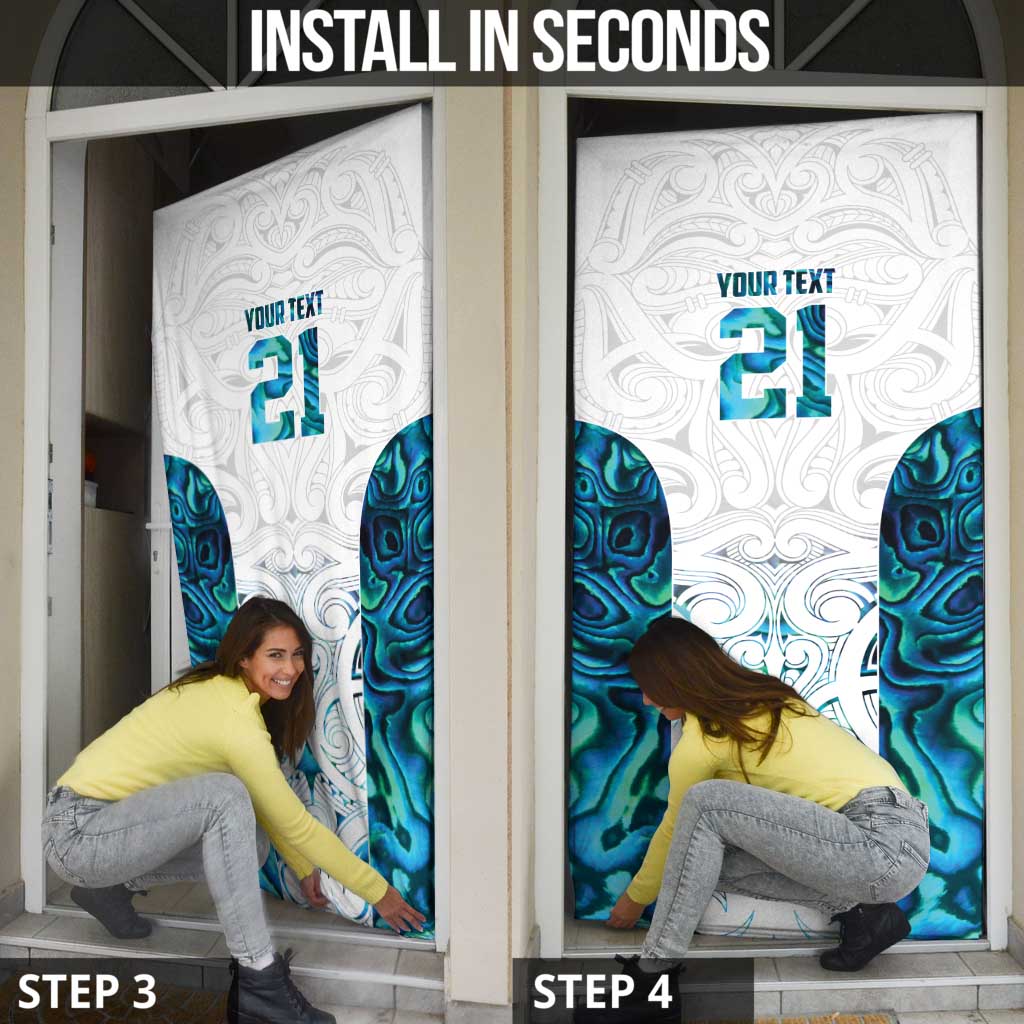 Custom New Zealand Aotearoa Door Cover Maori Paua Shell Indigenous - Aussie Hoodie