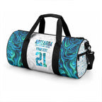 Custom New Zealand Aotearoa Duffle Bag Maori Paua Shell Indigenous