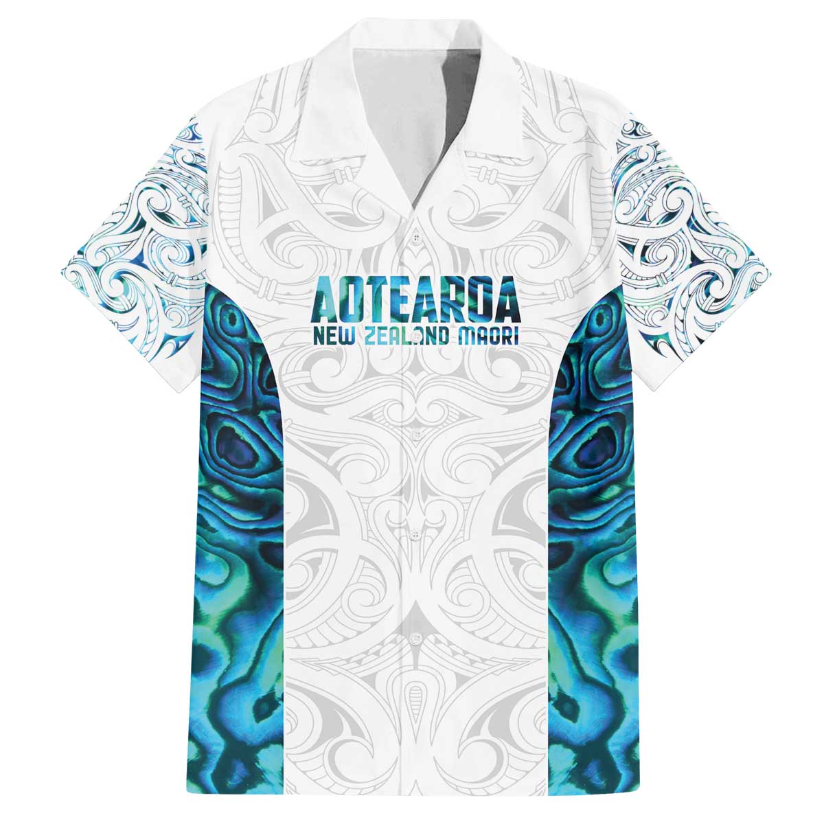 Custom New Zealand Aotearoa Family Matching Off The Shoulder Long Sleeve Dress and Hawaiian Shirt Maori Paua Shell Indigenous - Aussie Hoodie