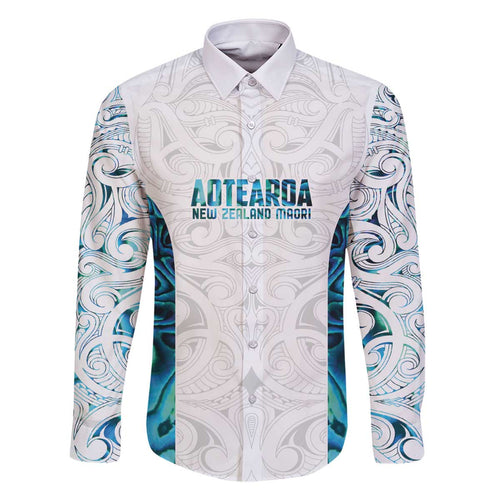 Custom New Zealand Aotearoa Family Matching Off The Shoulder Long Sleeve Dress and Hawaiian Shirt Maori Paua Shell Indigenous - Aussie Hoodie