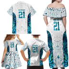 Custom New Zealand Aotearoa Family Matching Off Shoulder Maxi Dress and Hawaiian Shirt Maori Paua Shell Indigenous - Aussie Hoodie