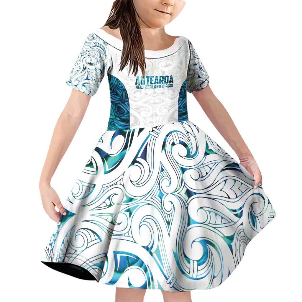 Custom New Zealand Aotearoa Family Matching Off Shoulder Short Dress and Hawaiian Shirt Maori Paua Shell Indigenous - Aussie Hoodie
