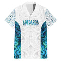 Custom New Zealand Aotearoa Family Matching Short Sleeve Bodycon Dress and Hawaiian Shirt Maori Paua Shell Indigenous - Aussie Hoodie