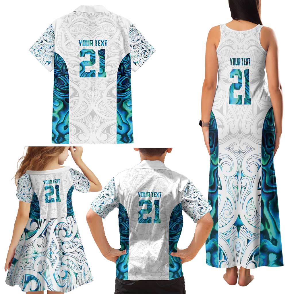 Custom New Zealand Aotearoa Family Matching Tank Maxi Dress and Hawaiian Shirt Maori Paua Shell Indigenous - Aussie Hoodie