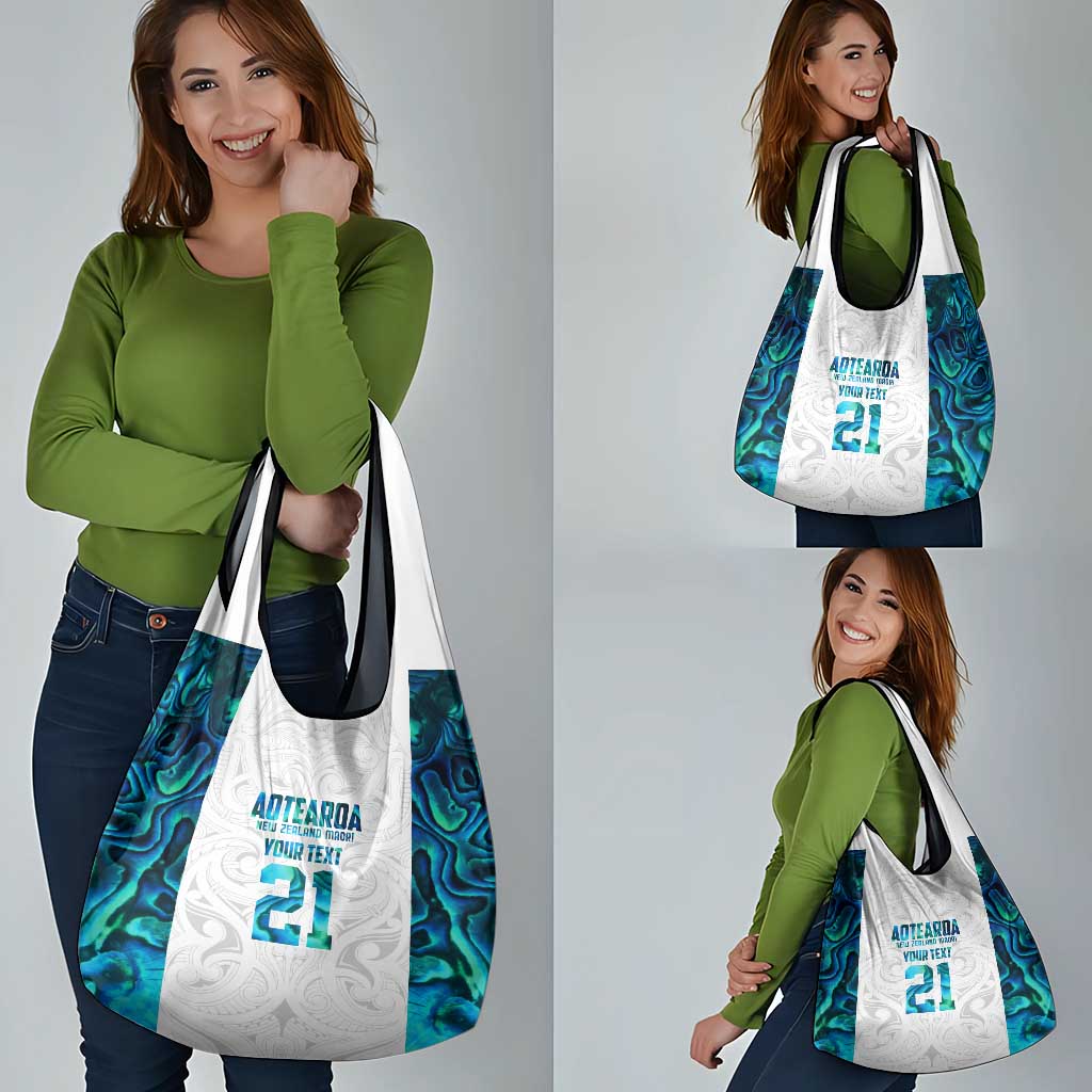 Custom New Zealand Aotearoa Grocery Bag Maori Paua Shell Indigenous - Aussie Hoodie