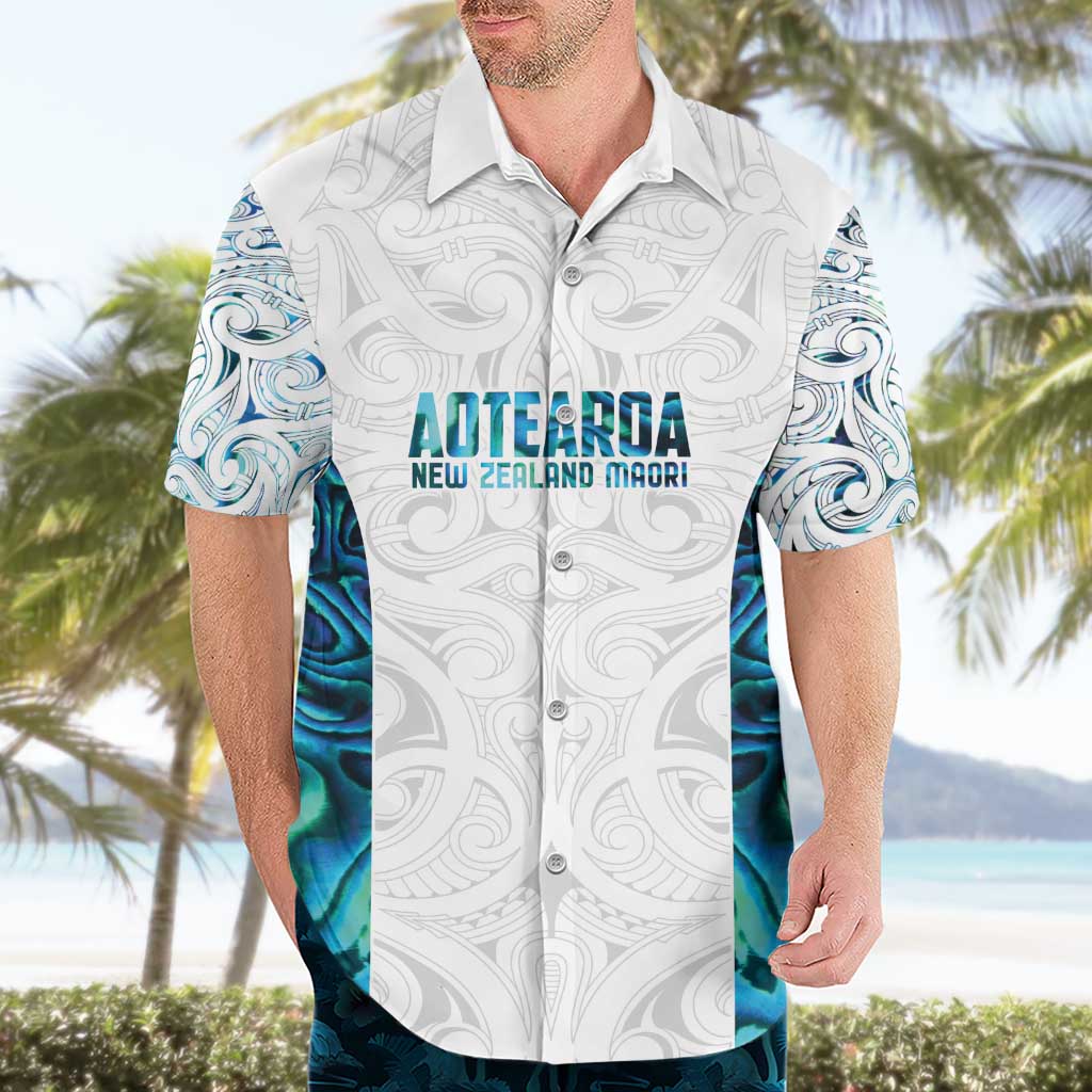 Custom New Zealand Aotearoa Hawaiian Shirt Maori Paua Shell Indigenous - Aussie Hoodie