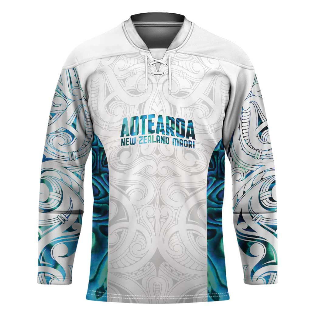 Custom New Zealand Aotearoa Hockey Jersey Maori Paua Shell Indigenous - Aussie Hoodie