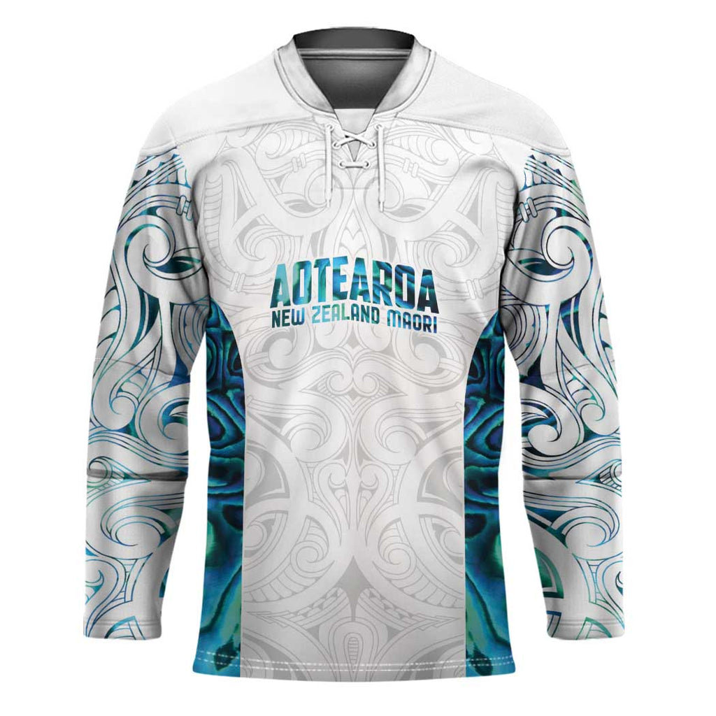 Custom New Zealand Aotearoa Hockey Jersey Maori Paua Shell Indigenous - Aussie Hoodie