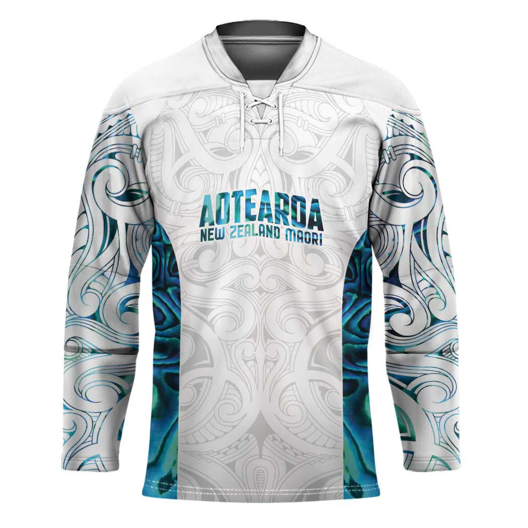 Custom New Zealand Aotearoa Hockey Jersey Maori Paua Shell Indigenous - Aussie Hoodie