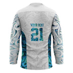 Custom New Zealand Aotearoa Hockey Jersey Maori Paua Shell Indigenous - Aussie Hoodie
