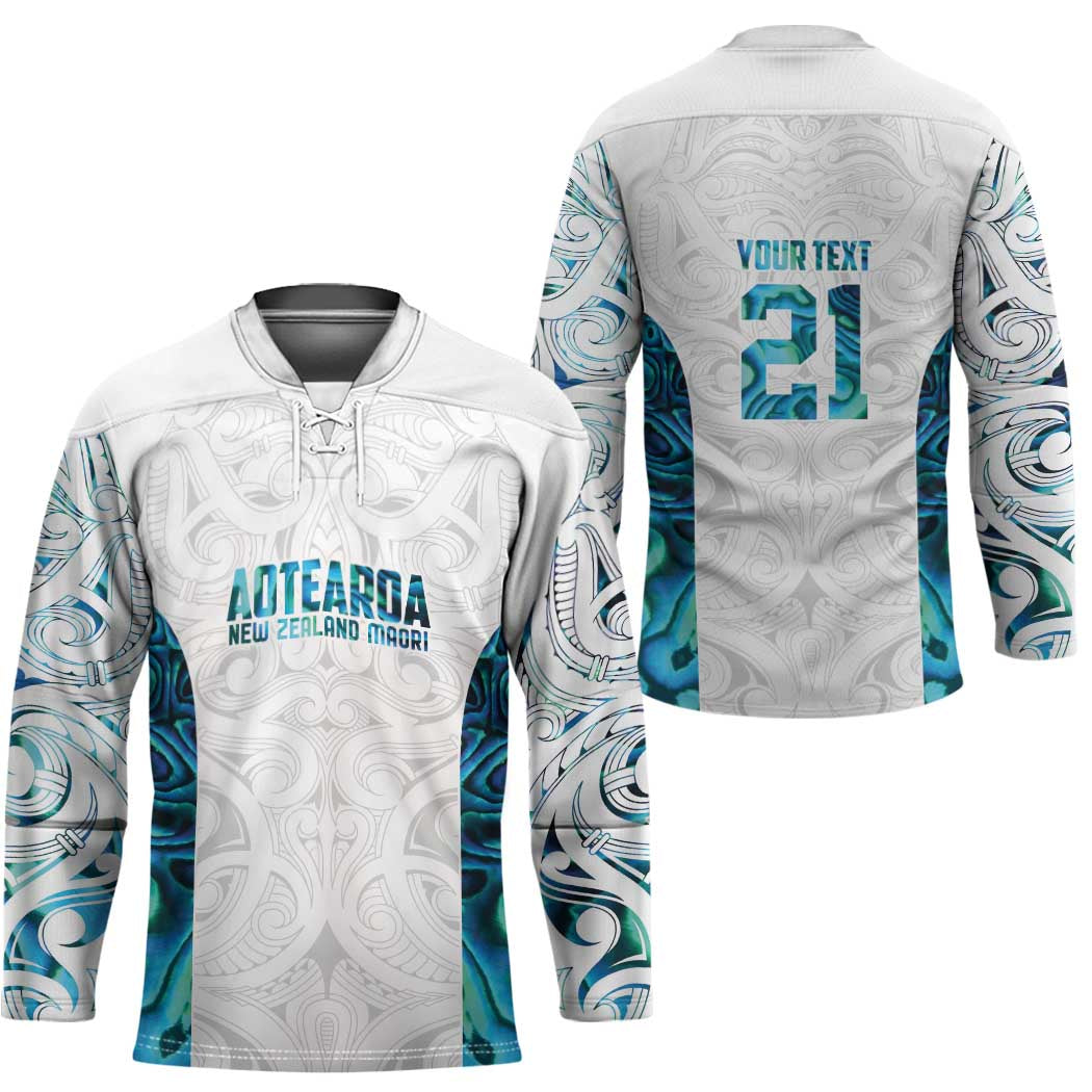 Custom New Zealand Aotearoa Hockey Jersey Maori Paua Shell Indigenous - Aussie Hoodie