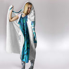 Custom New Zealand Aotearoa Hooded Blanket Maori Paua Shell Indigenous - Aussie Hoodie