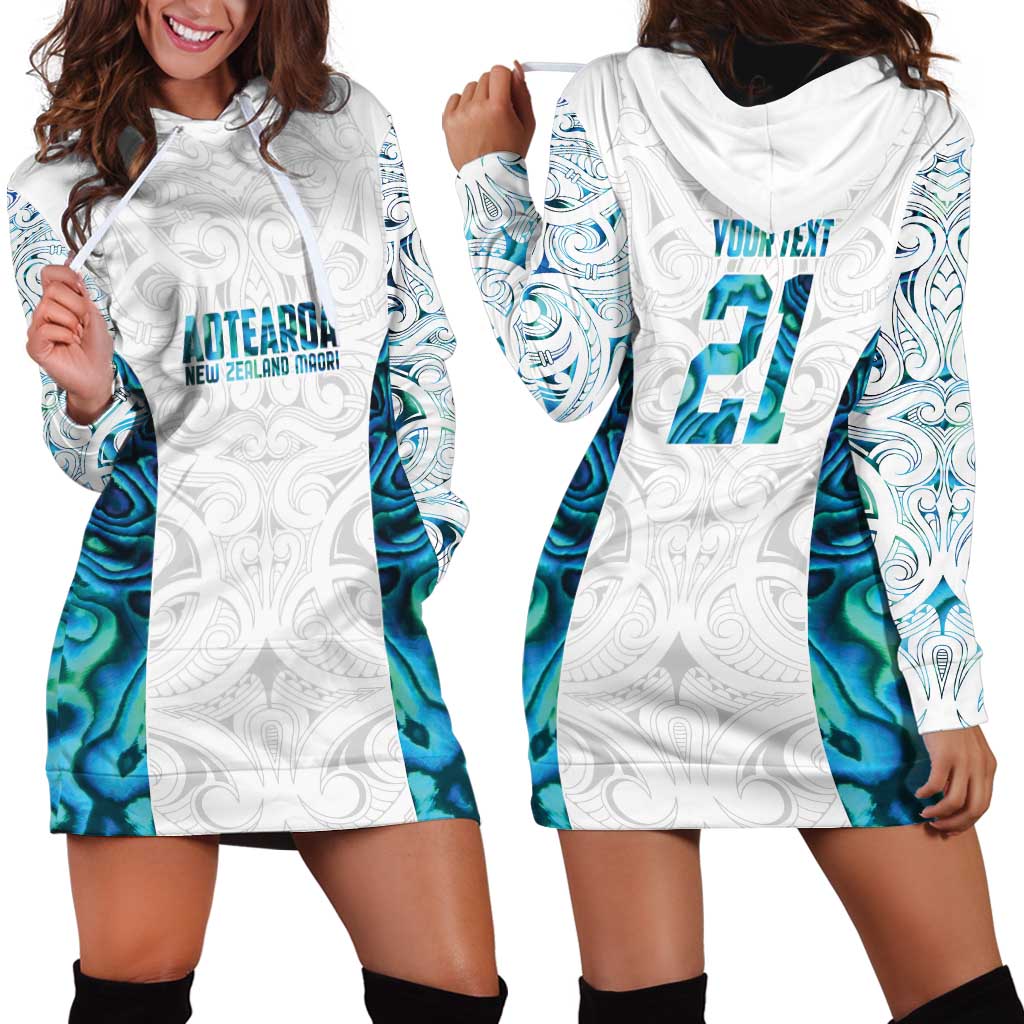 Custom New Zealand Aotearoa Hoodie Dress Maori Paua Shell Indigenous - Aussie Hoodie