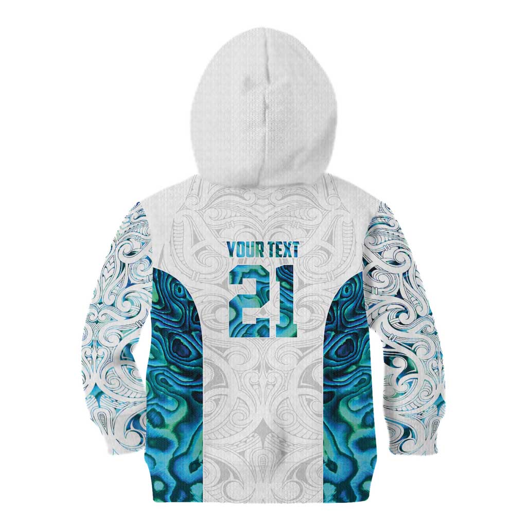 Custom New Zealand Aotearoa Kid Hoodie Maori Paua Shell Indigenous - Aussie Hoodie