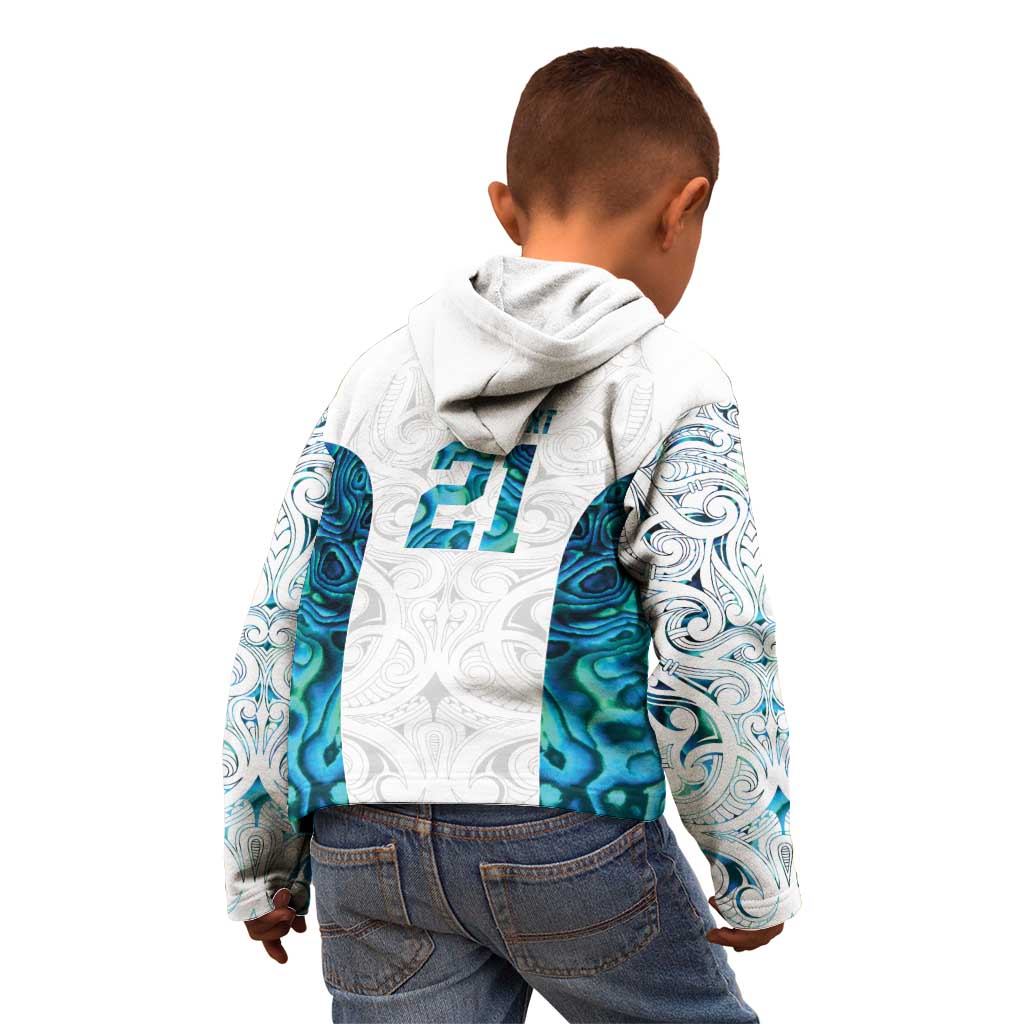 Custom New Zealand Aotearoa Kid Hoodie Maori Paua Shell Indigenous - Aussie Hoodie