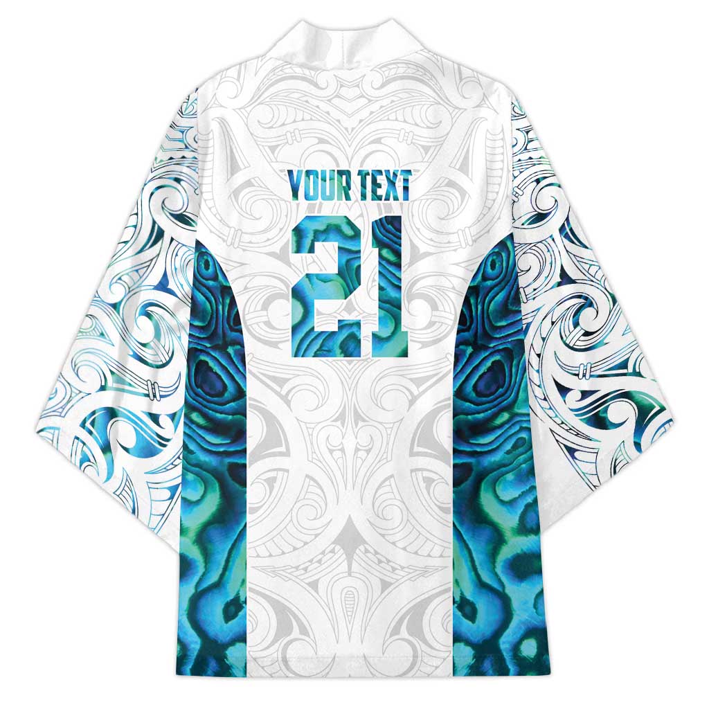 Custom New Zealand Aotearoa Kimono Maori Paua Shell Indigenous - Aussie Hoodie