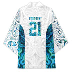 Custom New Zealand Aotearoa Kimono Maori Paua Shell Indigenous - Aussie Hoodie
