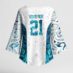Custom New Zealand Aotearoa Kimono Sleeve Blouse Maori Paua Shell Indigenous - Aussie Hoodie