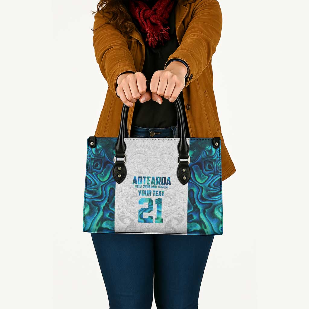 Custom New Zealand Aotearoa Leather Bag Maori Paua Shell Indigenous - Aussie Hoodie