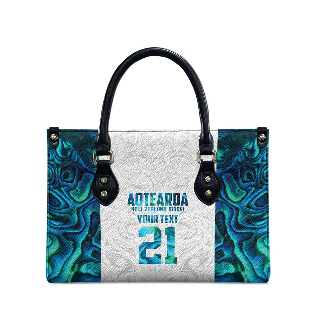 Custom New Zealand Aotearoa Leather Bag Maori Paua Shell Indigenous - Aussie Hoodie