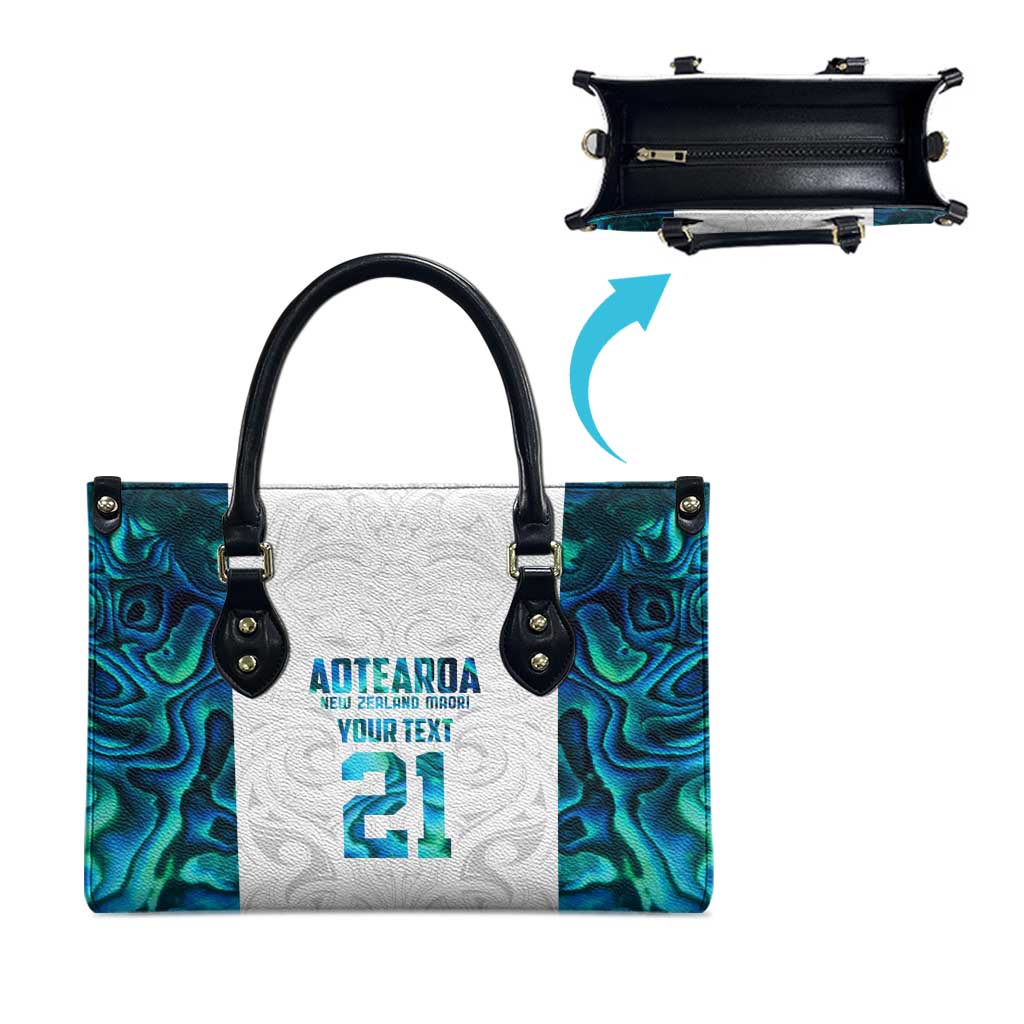 Custom New Zealand Aotearoa Leather Bag Maori Paua Shell Indigenous - Aussie Hoodie