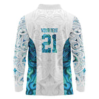 Custom New Zealand Aotearoa Long Sleeve Polo Shirt Maori Paua Shell Indigenous - Aussie Hoodie