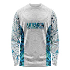 Custom New Zealand Aotearoa Long Sleeve Shirt Maori Paua Shell Indigenous - Aussie Hoodie