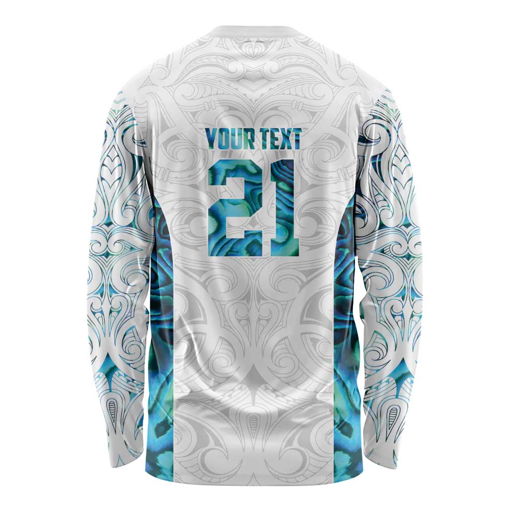 Custom New Zealand Aotearoa Long Sleeve Shirt Maori Paua Shell Indigenous - Aussie Hoodie