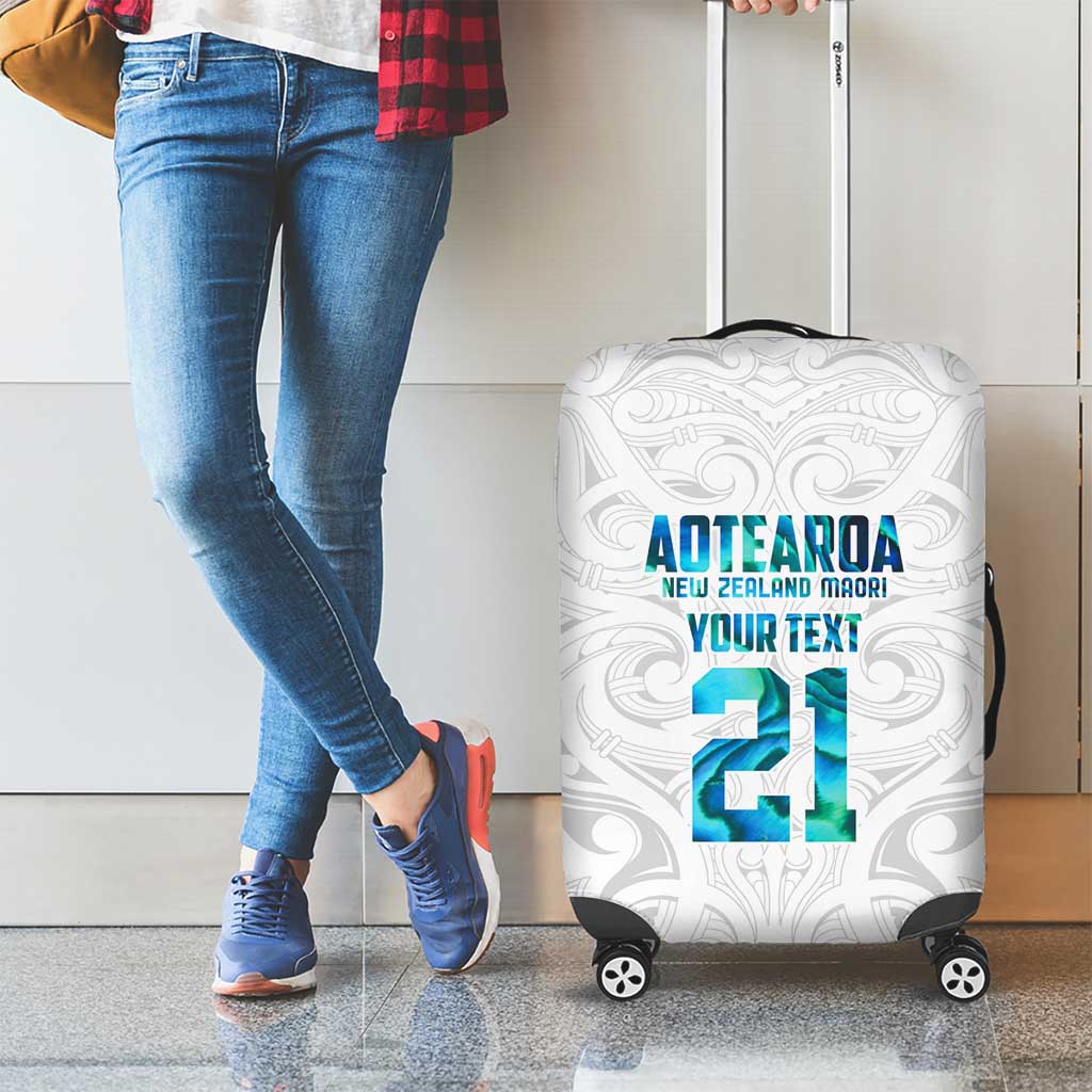 Custom New Zealand Aotearoa Luggage Cover Maori Paua Shell Indigenous - Aussie Hoodie