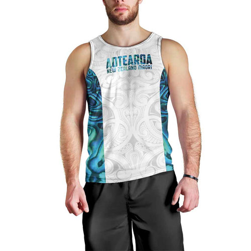 Custom New Zealand Aotearoa Men Tank Top Maori Paua Shell Indigenous - Aussie Hoodie
