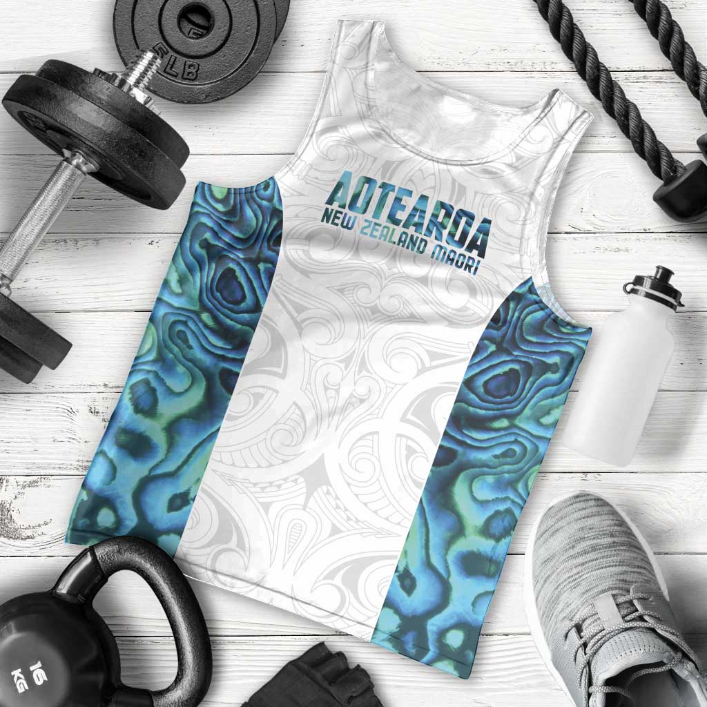 Custom New Zealand Aotearoa Men Tank Top Maori Paua Shell Indigenous - Aussie Hoodie