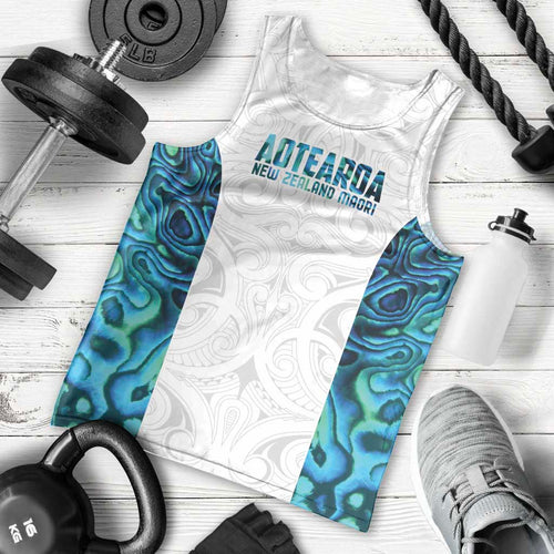 Custom New Zealand Aotearoa Men Tank Top Maori Paua Shell Indigenous - Aussie Hoodie