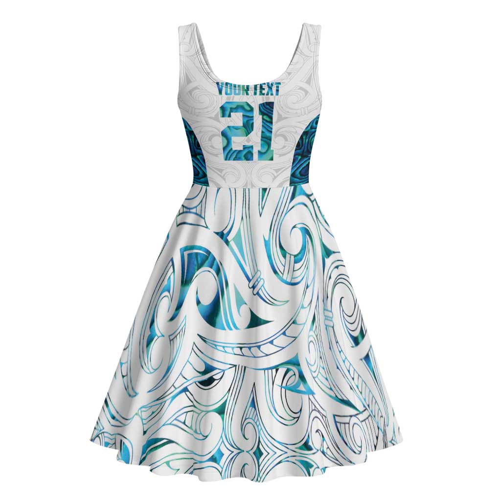 Custom New Zealand Aotearoa Midi Dress Maori Paua Shell Indigenous - Aussie Hoodie