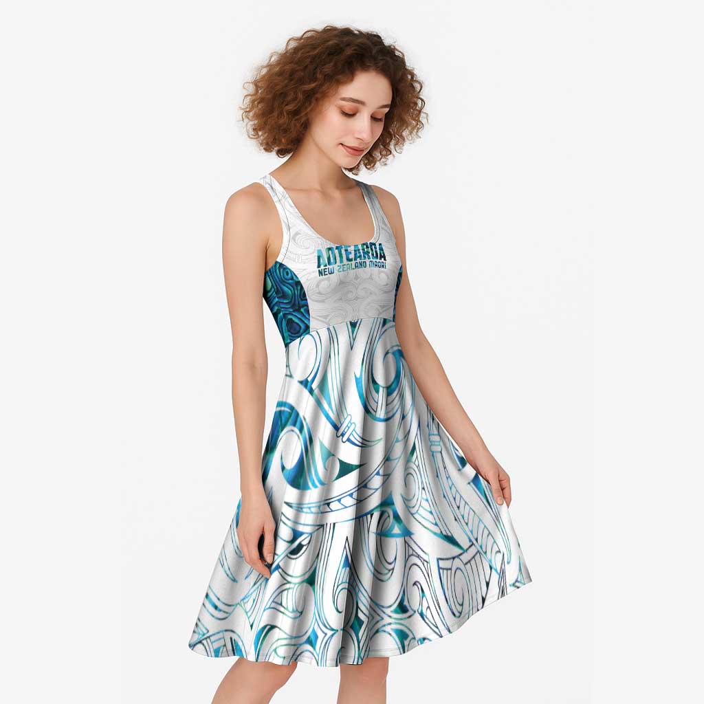 Custom New Zealand Aotearoa Midi Dress Maori Paua Shell Indigenous - Aussie Hoodie