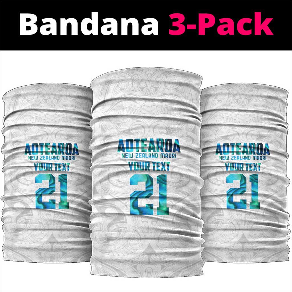 Custom New Zealand Aotearoa Neck Gaiter Maori Paua Shell Indigenous LT9