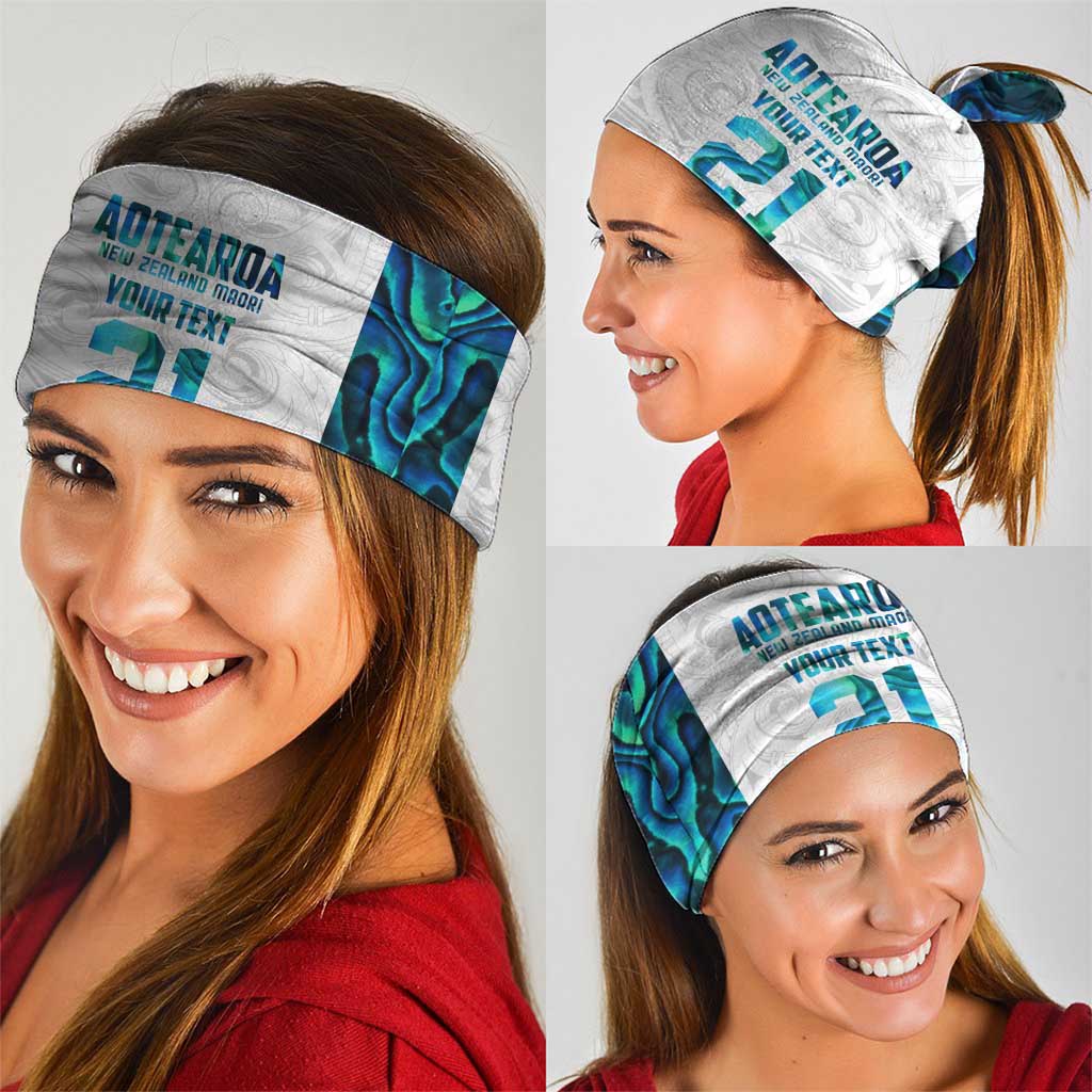 Custom New Zealand Aotearoa Neck Gaiter Maori Paua Shell Indigenous LT9